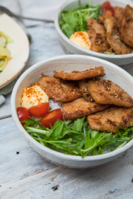 Sesame Ginger Pork Rice Bowl