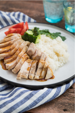 Soft Steamed Chicken Rice