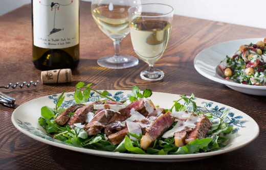 Steak Tagliata with Aromatic Vegetables