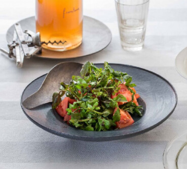 Watercress and Tomato Salad with Sesame Balsamic Dressing